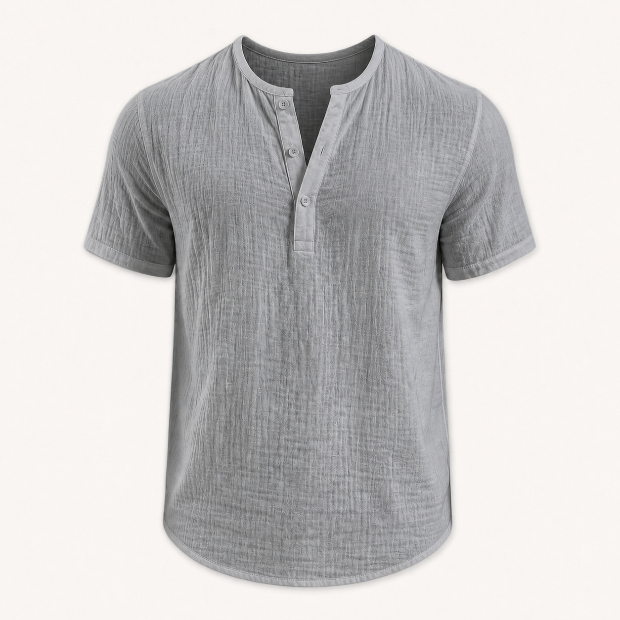 Coastal Textured Henley Shirt