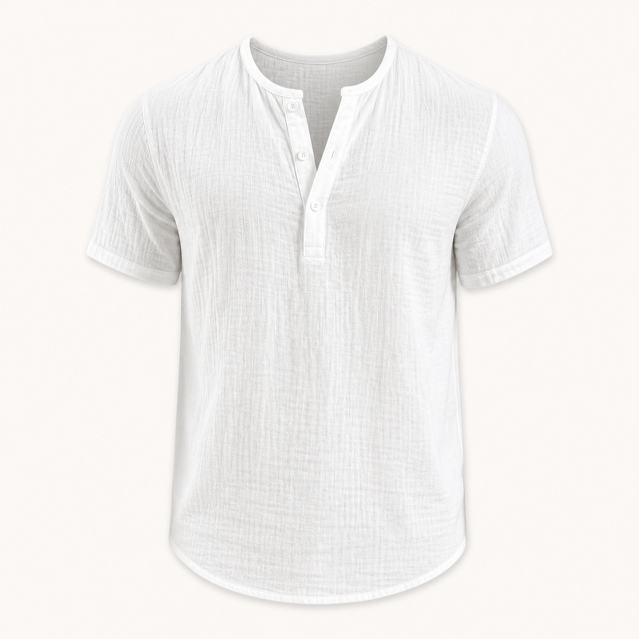 Coastal Textured Henley Shirt
