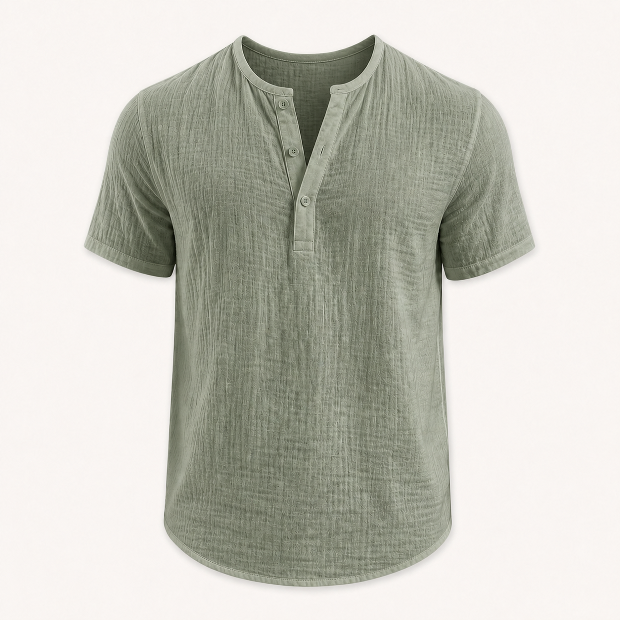 Coastal Textured Henley Shirt