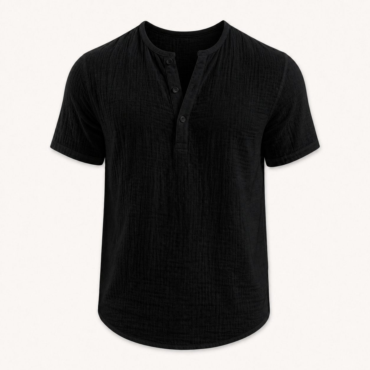 Coastal Textured Henley Shirt